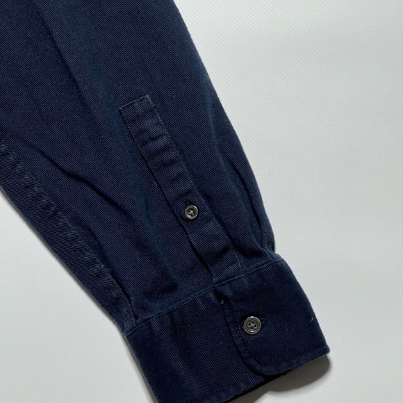 Calvin Klein Navy Blue Button Down Mens Casual Cotton Long Sleeve Shirt Top L - Picture 16 of 16